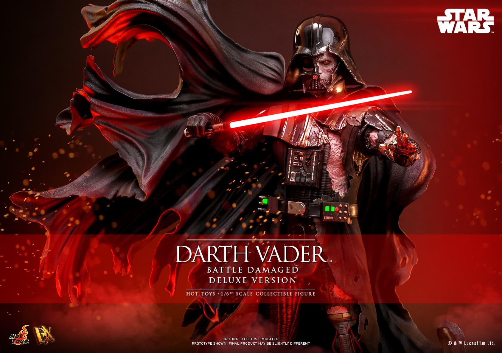 Hot Toys Darth Vader Battle Damaged Sixth Scale Figure Star Wars Limited 1:6 Collectible