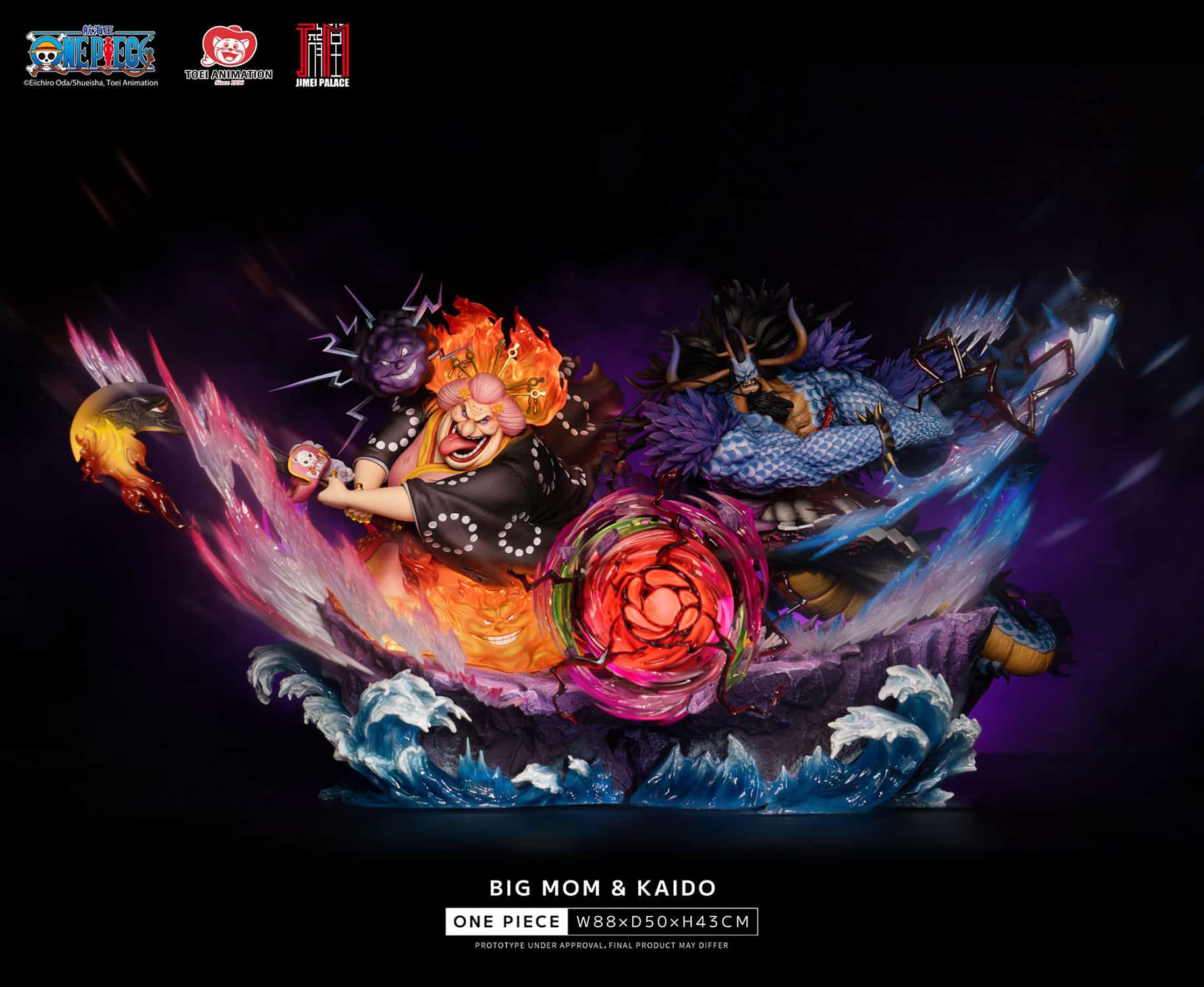 Jimei Palace Big Mom And Kaido With Hakai Battle Damaged Statue One Piece Limited Collectible