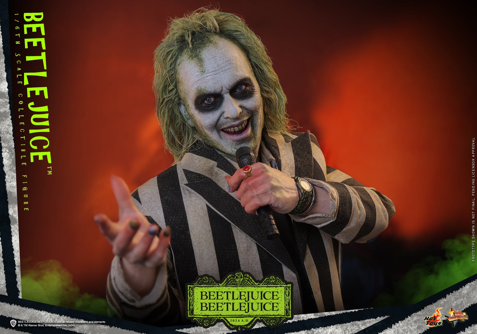 Hot Toys Beetlejuice Sixth Scale Figure Limited Beetlejuice Collectible