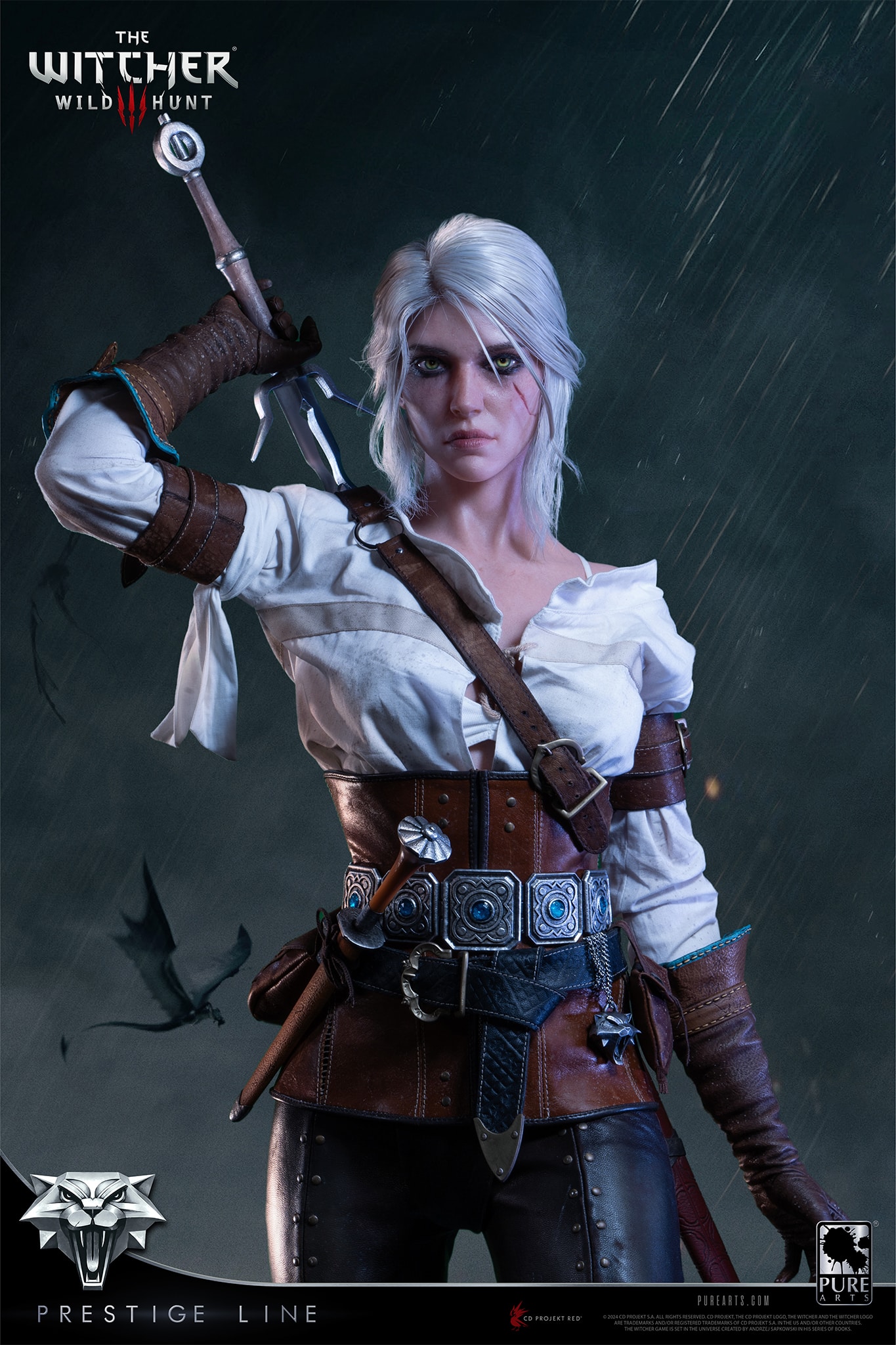 Ciri Of Cintra 1:2 Scale Statue Witcher 3 Prestige Line