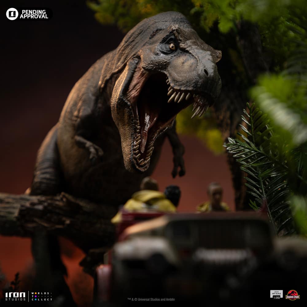 T-Rex Chase Statue