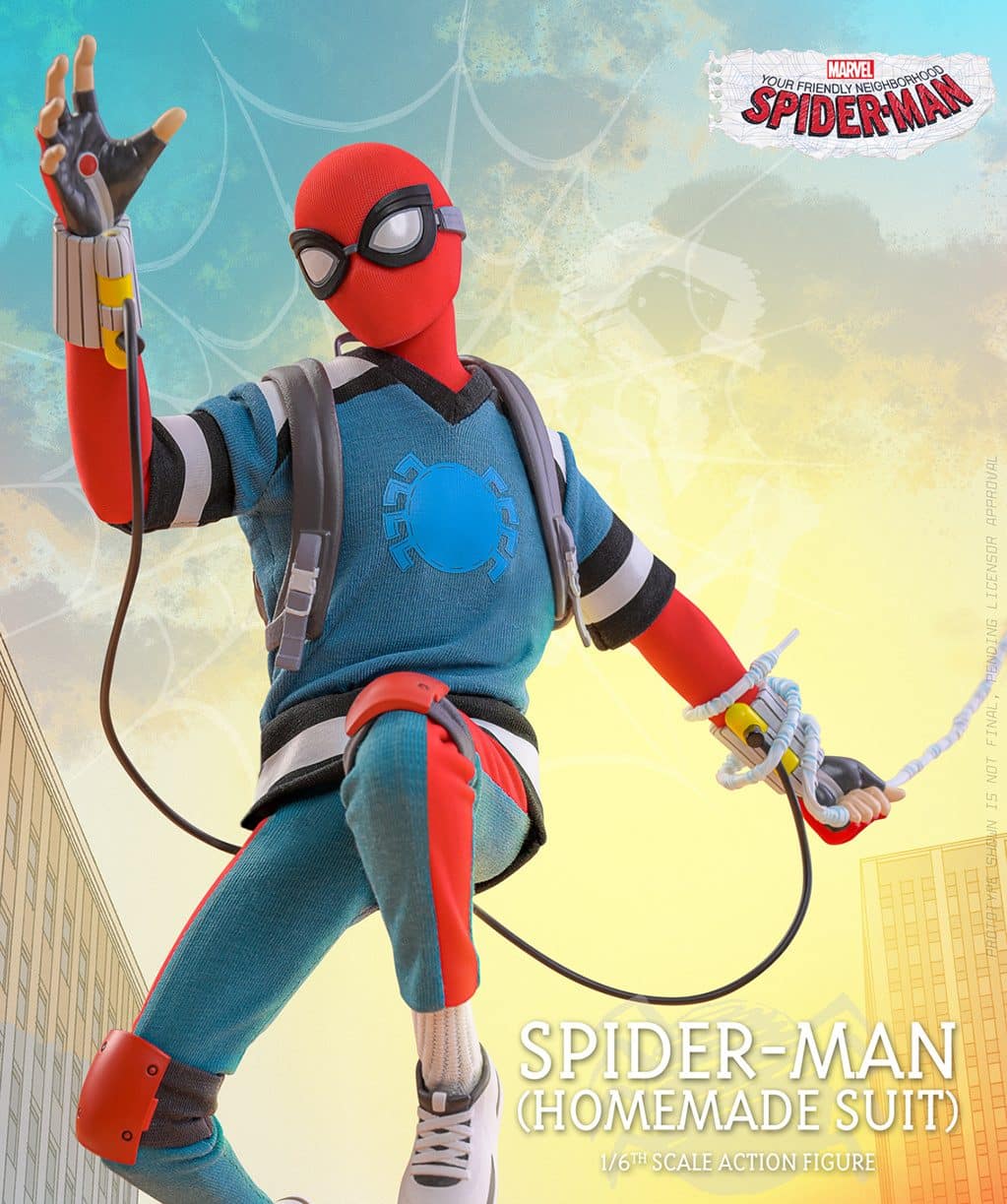 Spider-Man Homemade Suit Sixth Scale Figure