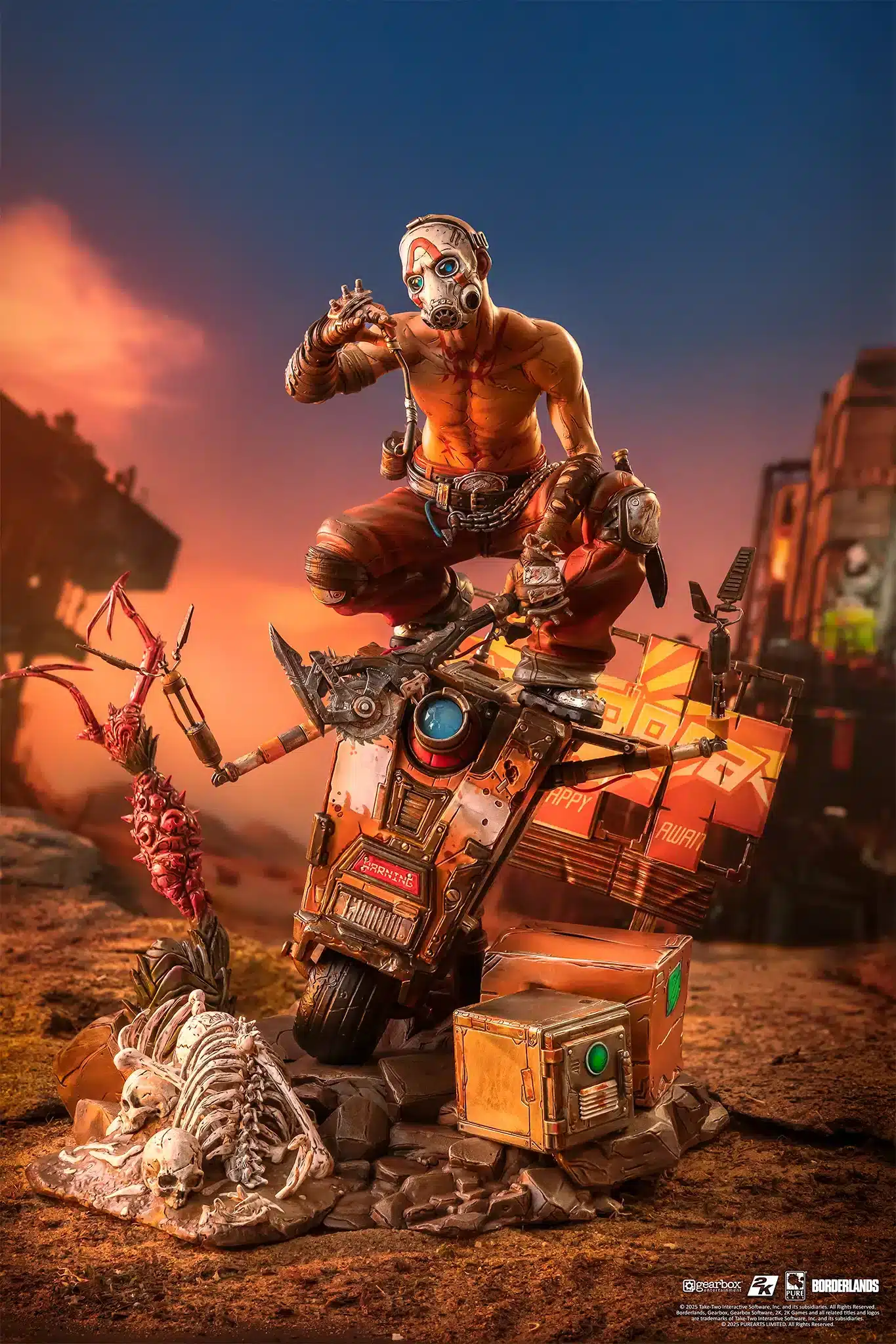 Borderlands Psycho Bandit & Claptrap 1/6 Scale Diorama Statue
