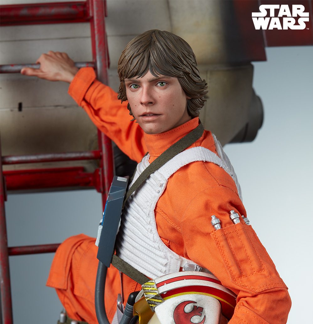 Luke Skywalker and X-Wing: Red Five, Standing By Premium Format Figure Star Wars Collectible Statue