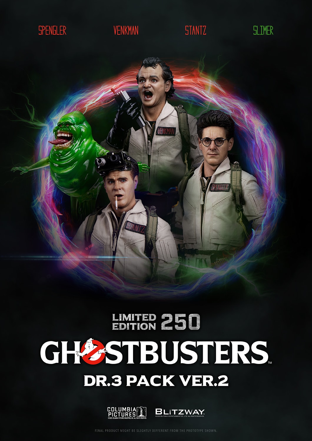 Ghostbusters Dr. 3 Pack Venkman, Stantz, and Spengler Sixth Scale Figure Set Special Edition Collectible
