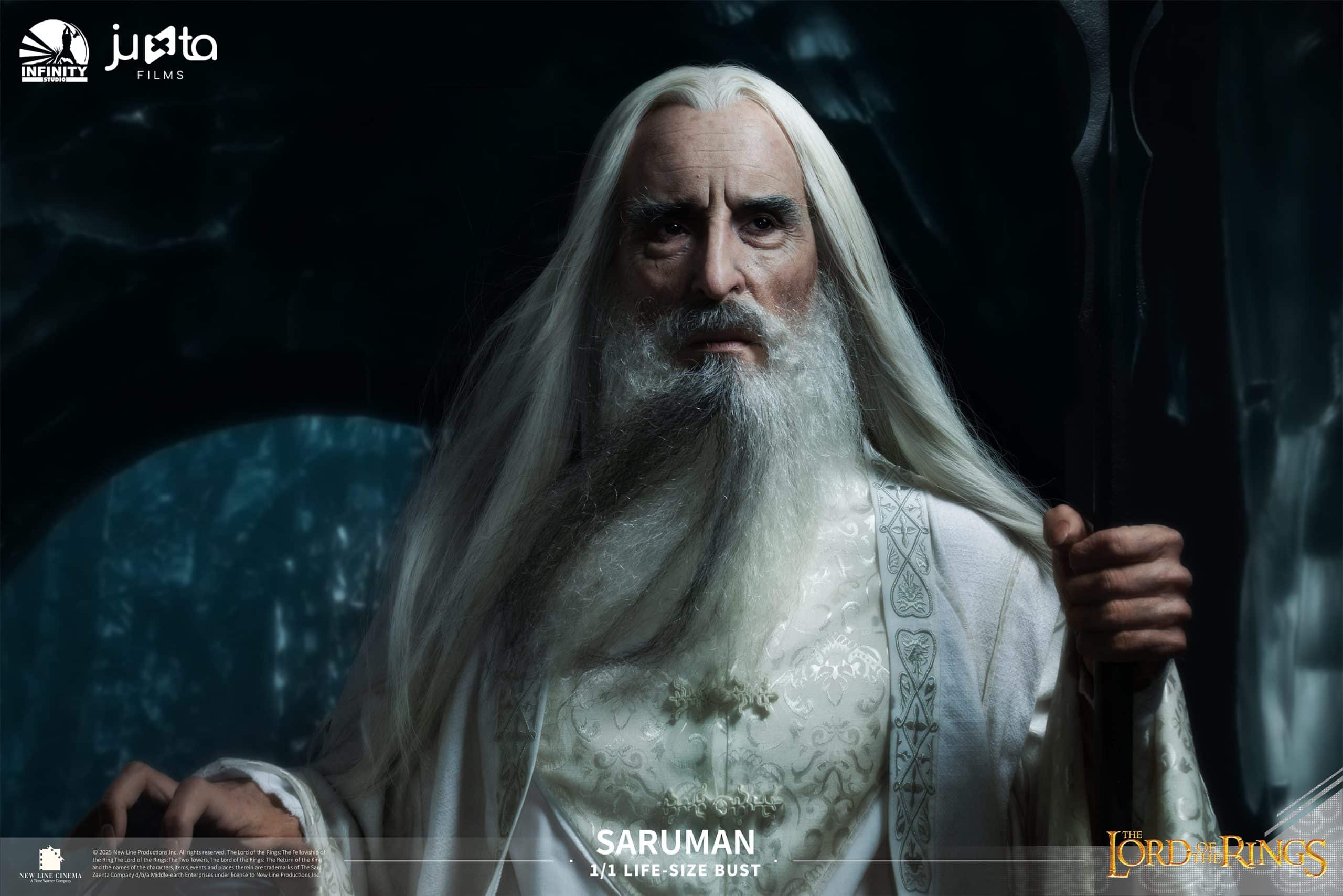Saruman the White 1:1 Life-Size Silicone Bust – The Lord of the Rings | Limited Edition Collectible Statue