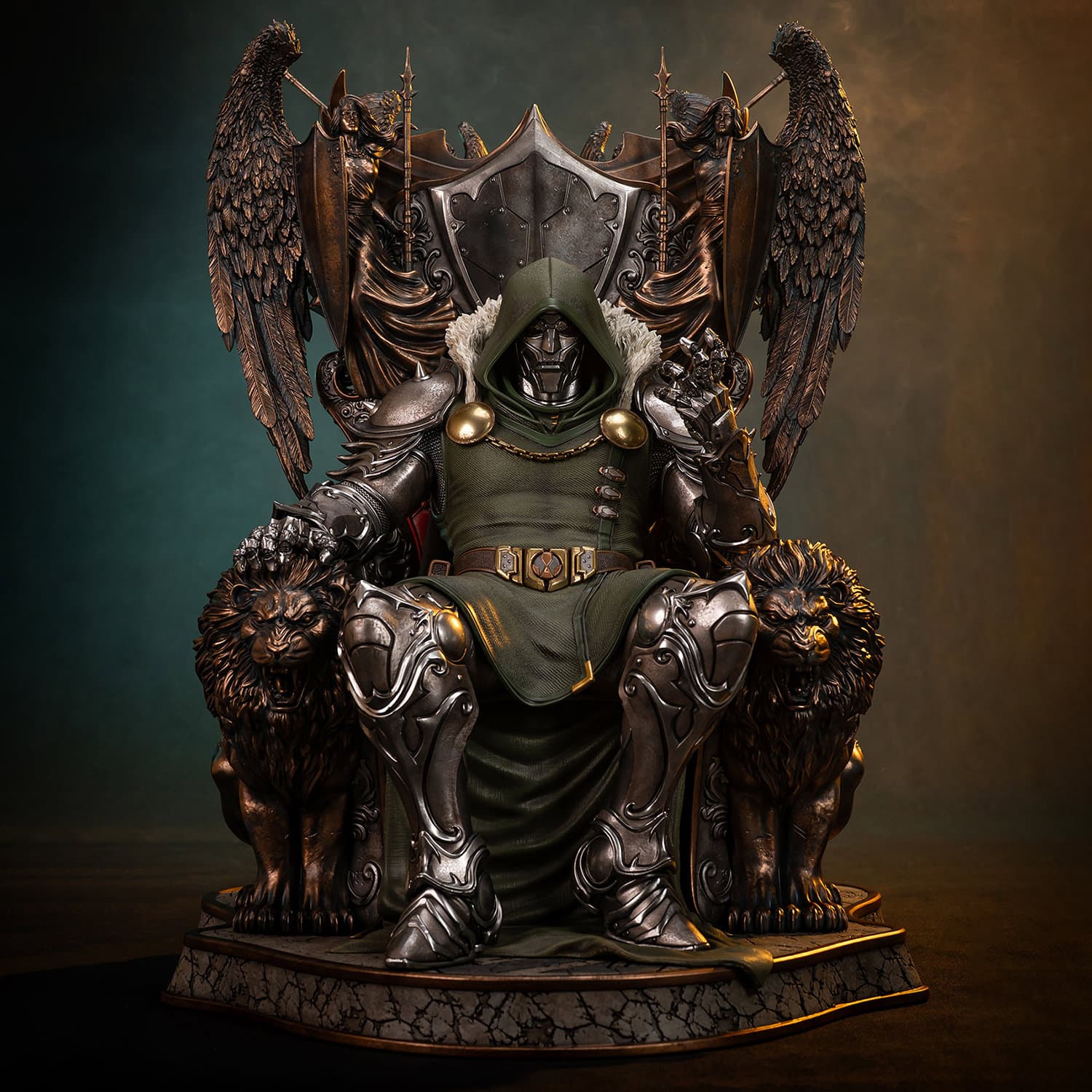 PCS Dr. Doom 1:3 Scale Statue Limited Marvel “On Throne” Collectible