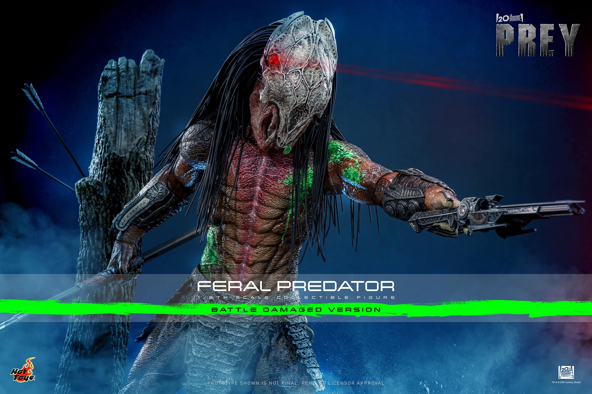 Feral Predator Sixth Scale Figure Battle Damaged Version PREY Limited Collectible