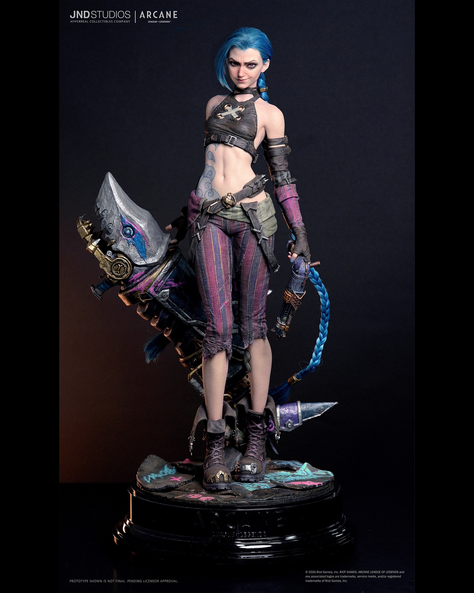 Jinx Statue ARCANE: League Of Legends 1:3 Scale Hyperrealistic Limited Collectible