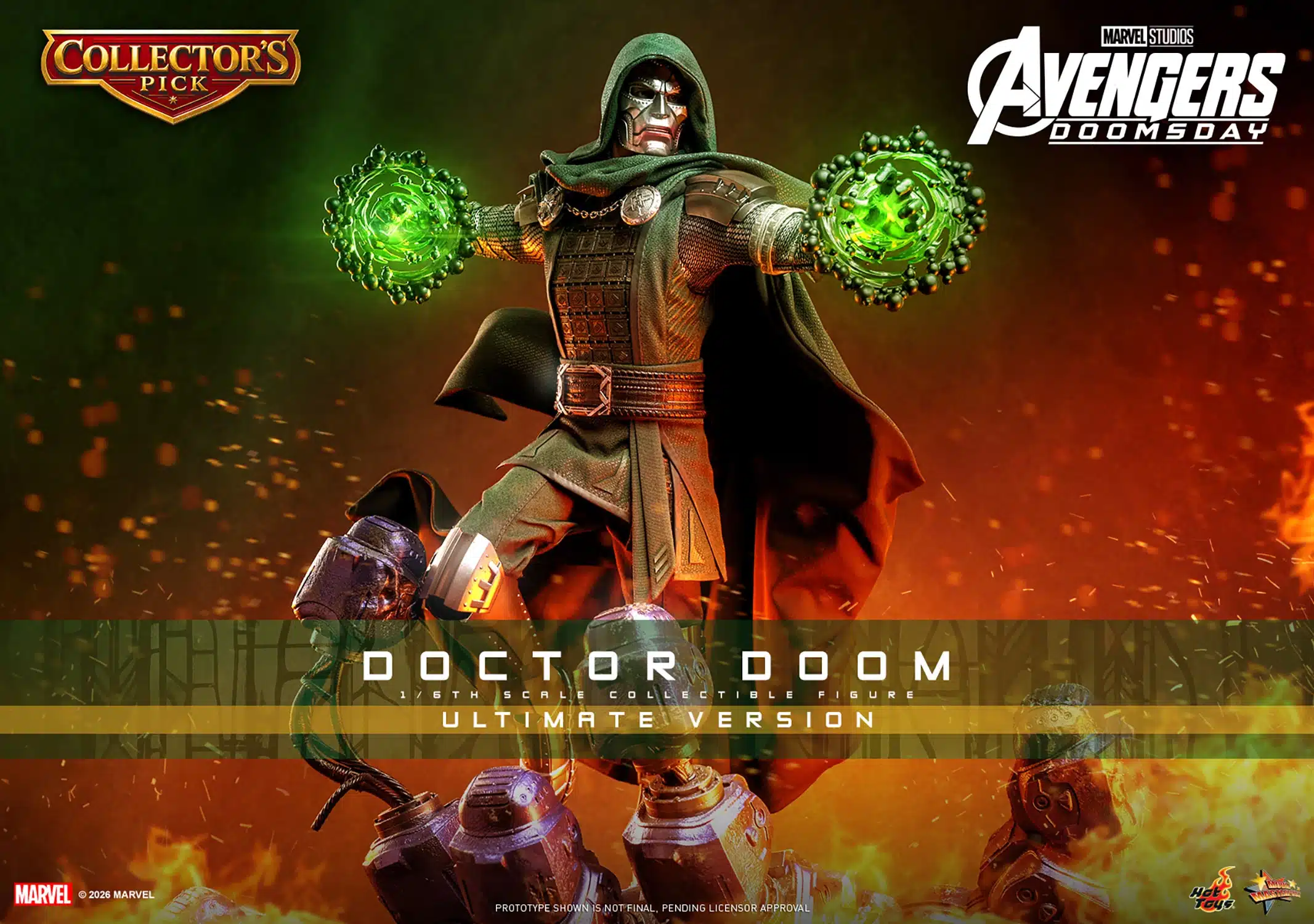 Hot Toys Doctor Doom Sixth Scale Figure Avengers: Doomsday MMS907